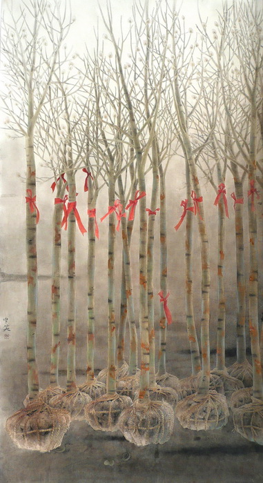 1-红丝带-入展“２００９年全国中国画作品展”（中国美协主办）.jpg