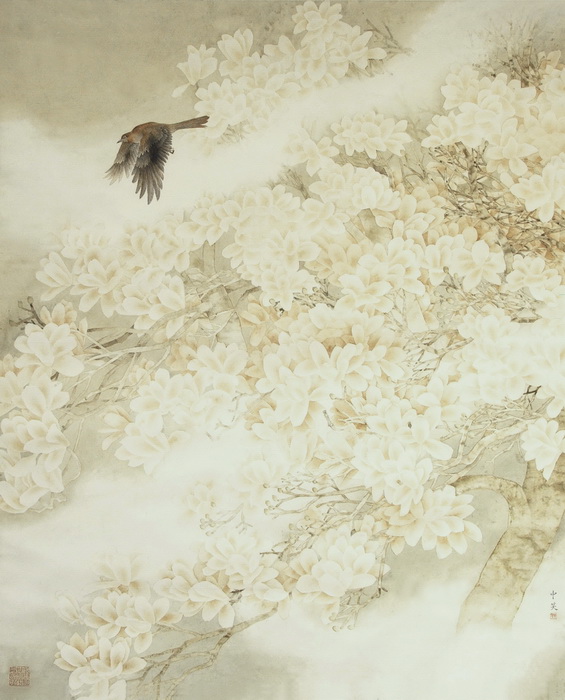 3-几度醉花荫-入展“浙江省第七届花鸟画展”获优秀奖.jpg